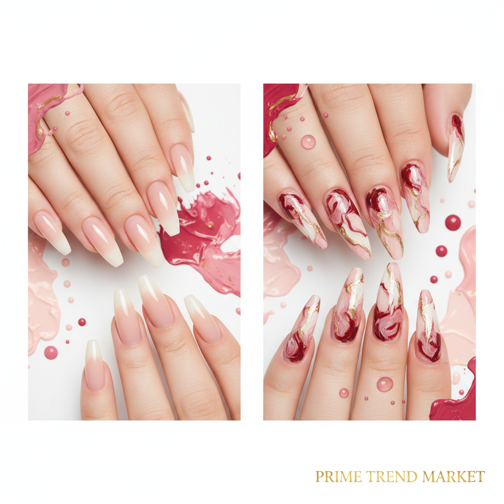 Graffiti Oil Painting Press-On Nails – Super Long Ladder | Removable Wearable Nail Art — Prime Trend Market