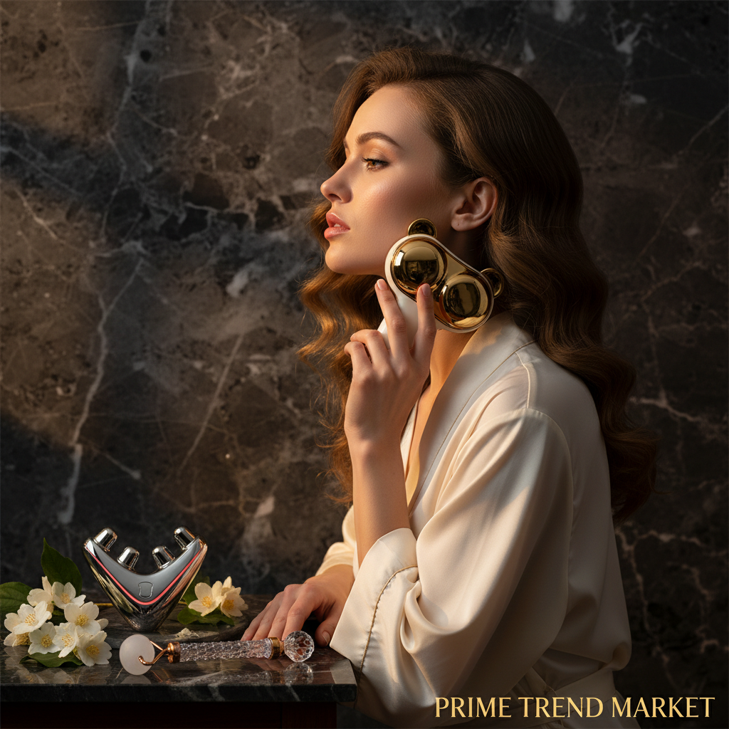 Luxury Face Sculpt & Lift Bundle | Bear-Face EMS + V-Face Lifting + Ice Roller — Prime Trend Market