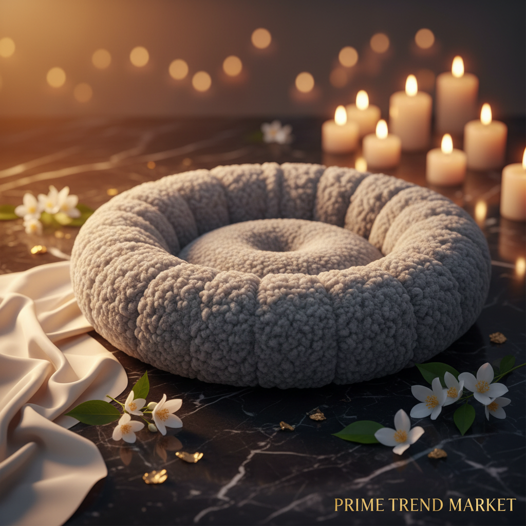 Premium Lamb Wool Round Pet Bed — Deep Sleep Donut Nest, Ultra-Soft, 3 Sizes — Prime Trend Market