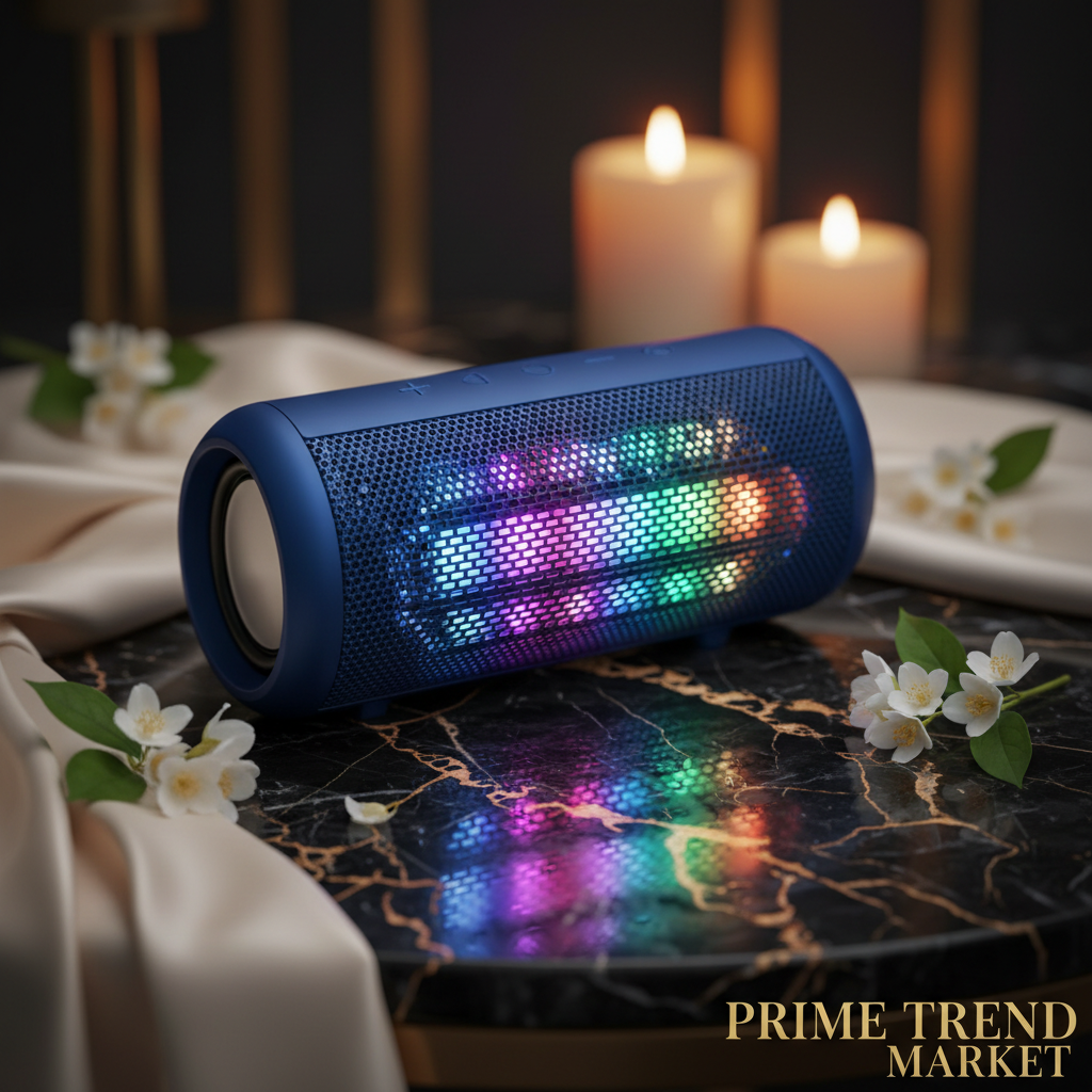 Waterproof Luminous Outdoor Bluetooth Speaker — 16W Dual, LED Light Show & 3000mAh Power Bank — Eliza & Tuan