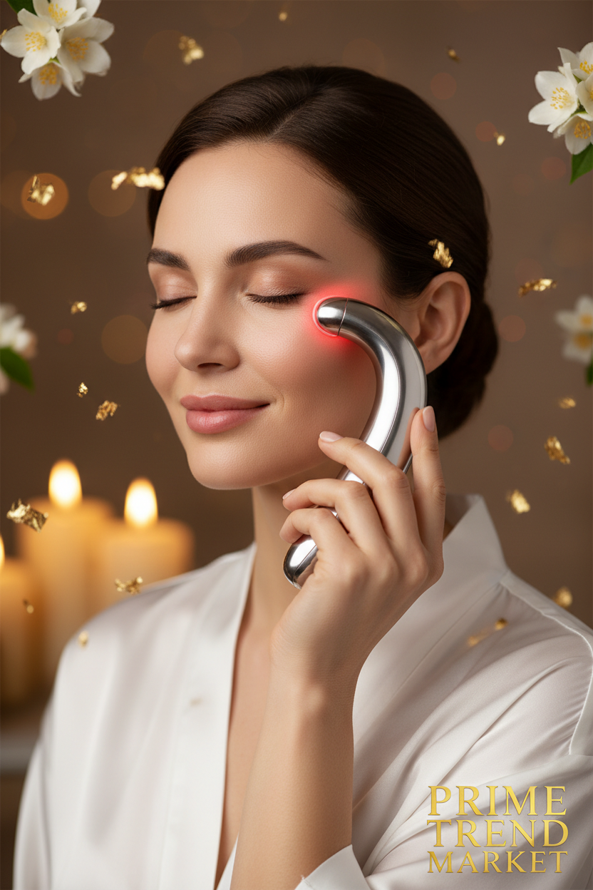 Luxury EMS Red Light Eye Beauty Massager — Dark Circles, Eye Bags, Fine Lines & Fatigue Relief Device — Eliza & Tuan