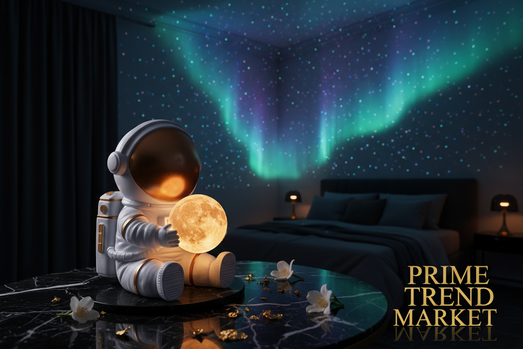 AstroGlow™ Galaxy Projector Night Light — Astronaut Starry Sky & Northern Lights Lamp — Prime Trend Market