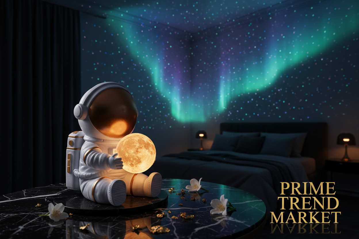 AstroGlow™ Galaxy Projector Night Light — Astronaut Starry Sky & Northern Lights Lamp — Prime Trend Market