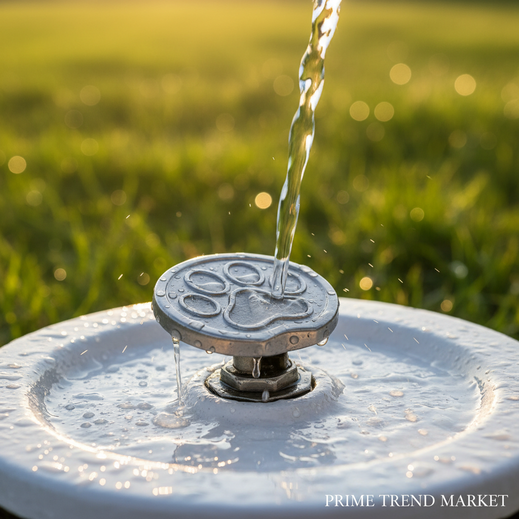 Dog Water Fountain — Step-On Activated Outdoor Pet Water Dispenser & Sprinkler — Prime Trend Market