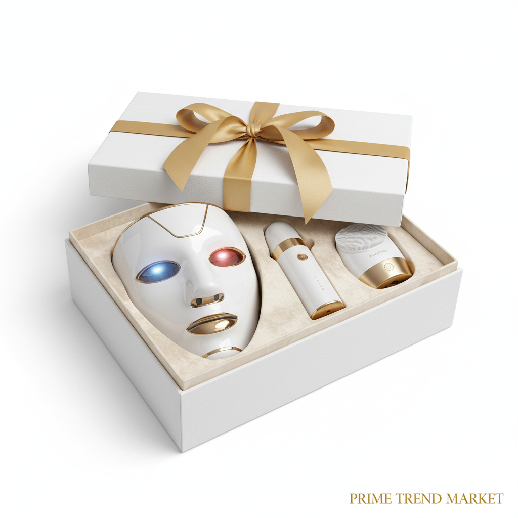 Glow Device Starter Bundle — LED Face Mask + Nano Mist Sprayer + Sonic Cleansing Brush — Prime Trend Market