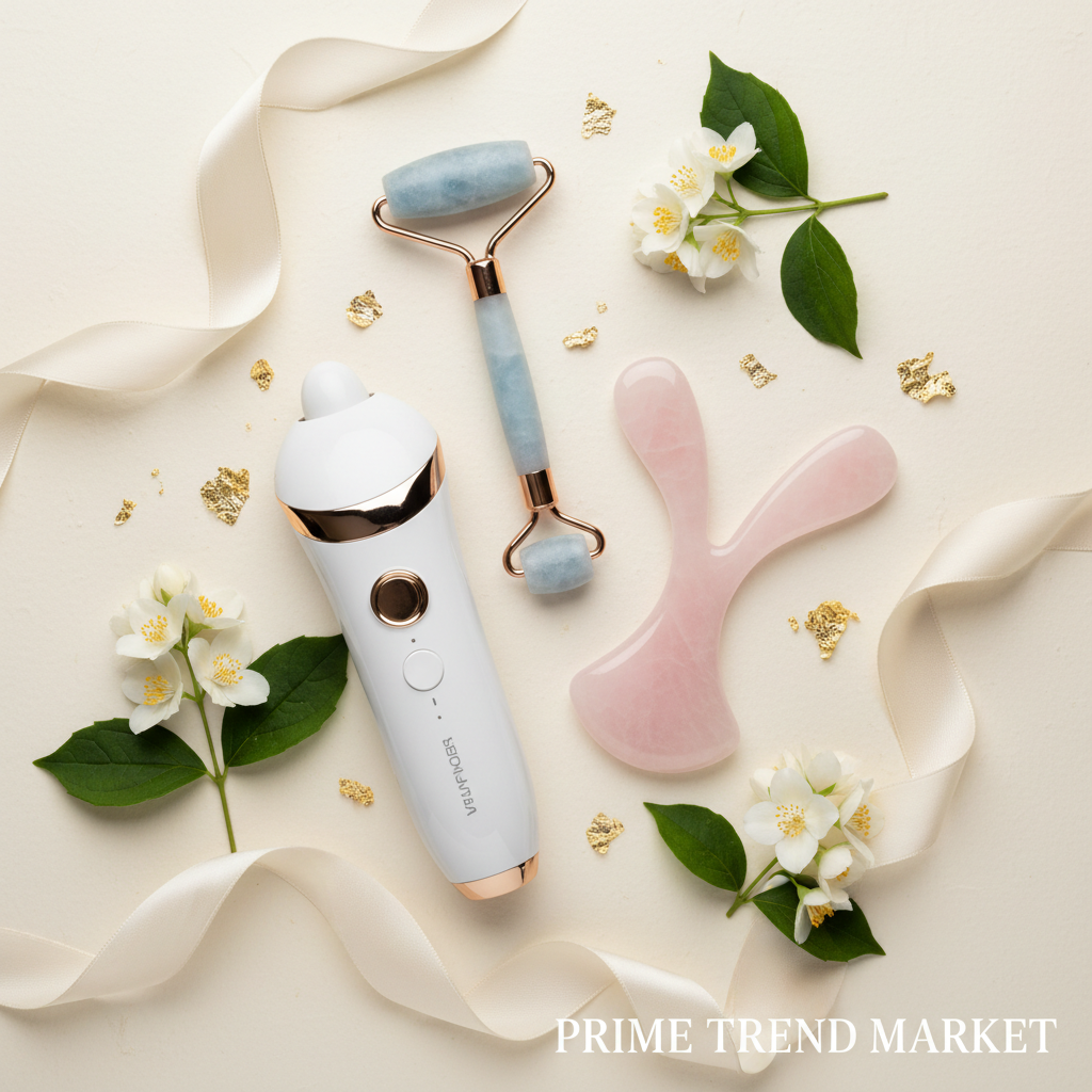 Luxury Face Sculpt & Lift Bundle | Bear-Face EMS + V-Face Lifting + Ice Roller — Prime Trend Market