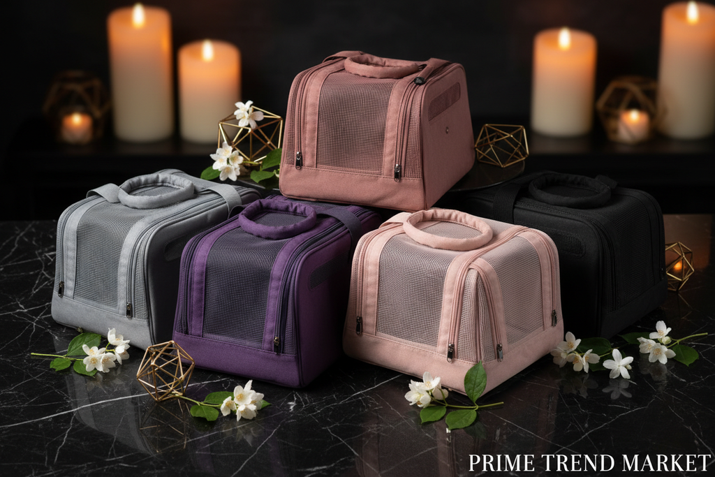 Luxury Breathable Foldable Pet Carrier Bag – Soft-Sided Travel Handbag for Cats & Dogs — Prime Trend Market