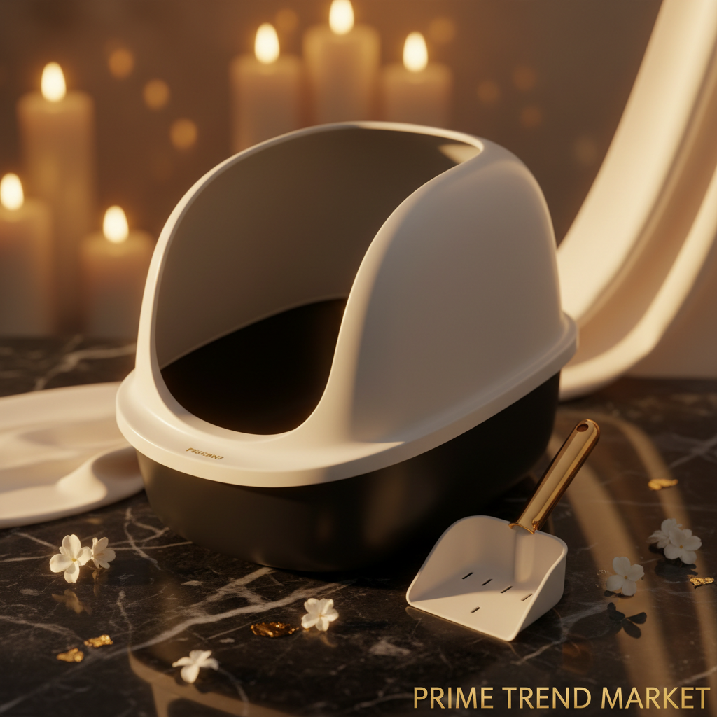 Premium Cat Litter Box With Shovel — Modern Design, Easy Clean, Fast Shipping — Prime Trend Market