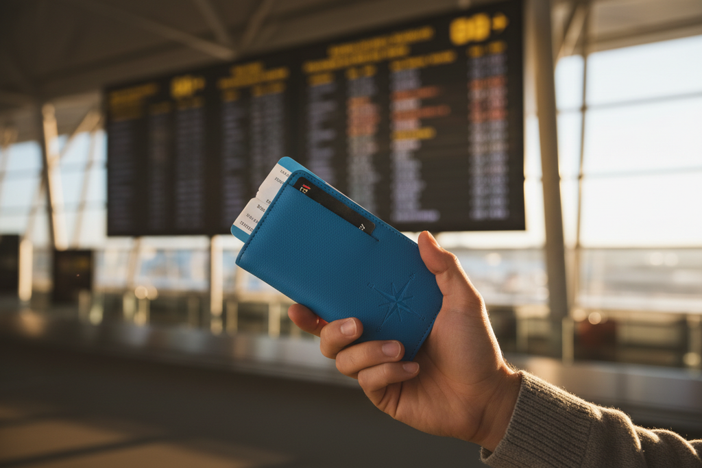 Travel Passport Wallet | 12-Cell Organizer | Water-Repellent | Card, ID & Phone Holder — Eliza & Tuan