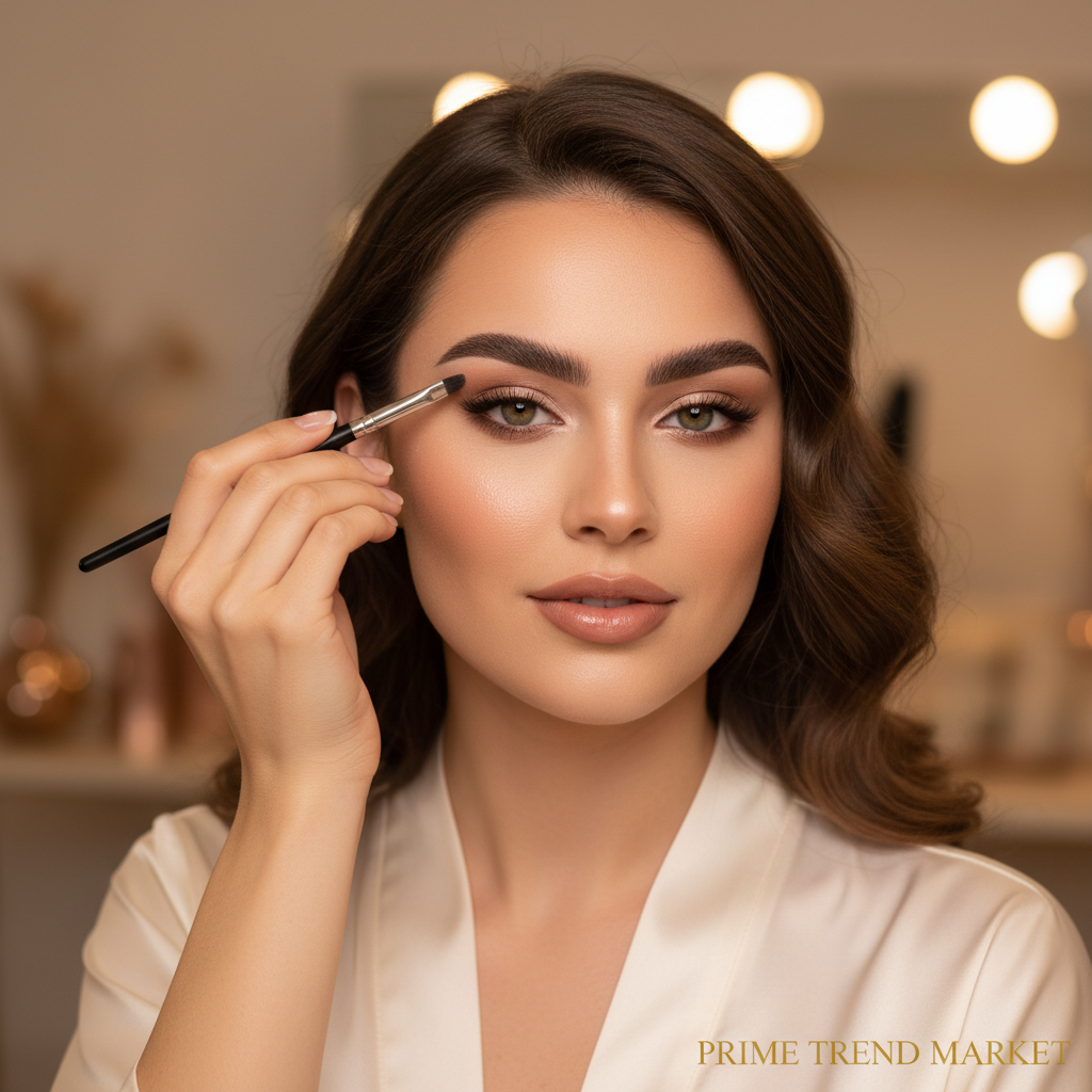 Eyebrow Cream Powder Palette Kit – Brow Powder, Stencil Cards & Brush | Perfect Brows for Beginners & Pros — Prime Trend Market