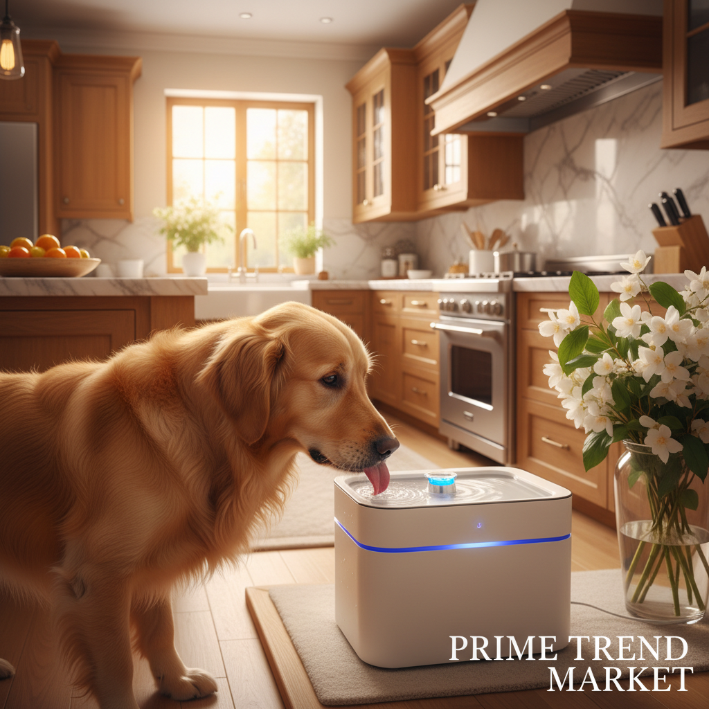 Smart Motion Sensor Pet Water Fountain — 3L Ultra-Quiet, Anti-Dry Burn, USB Rechargeable for Cats & Dogs — Prime Trend Market