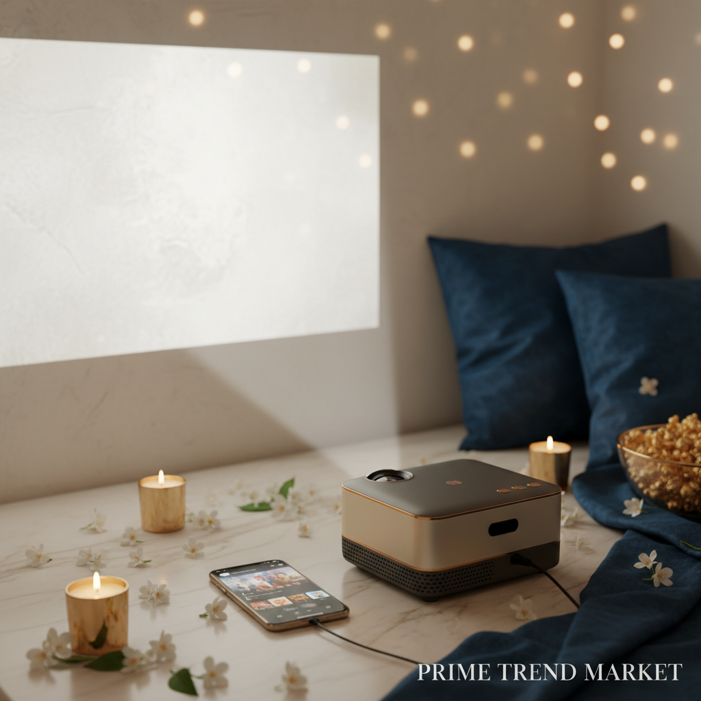 JHT400 Smart Mini Projector — WiFi Wireless, 30,000Hr LED, HDMI, Home & Travel — Prime Trend Market