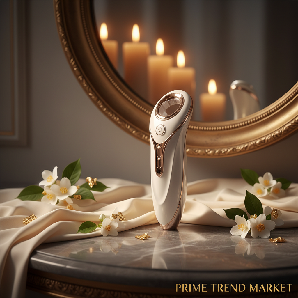Luxury Iontophoresis Facial Beauty Device — Ion + Vibration + Heat Skin Radiance & Renewal — Eliza & Tuan