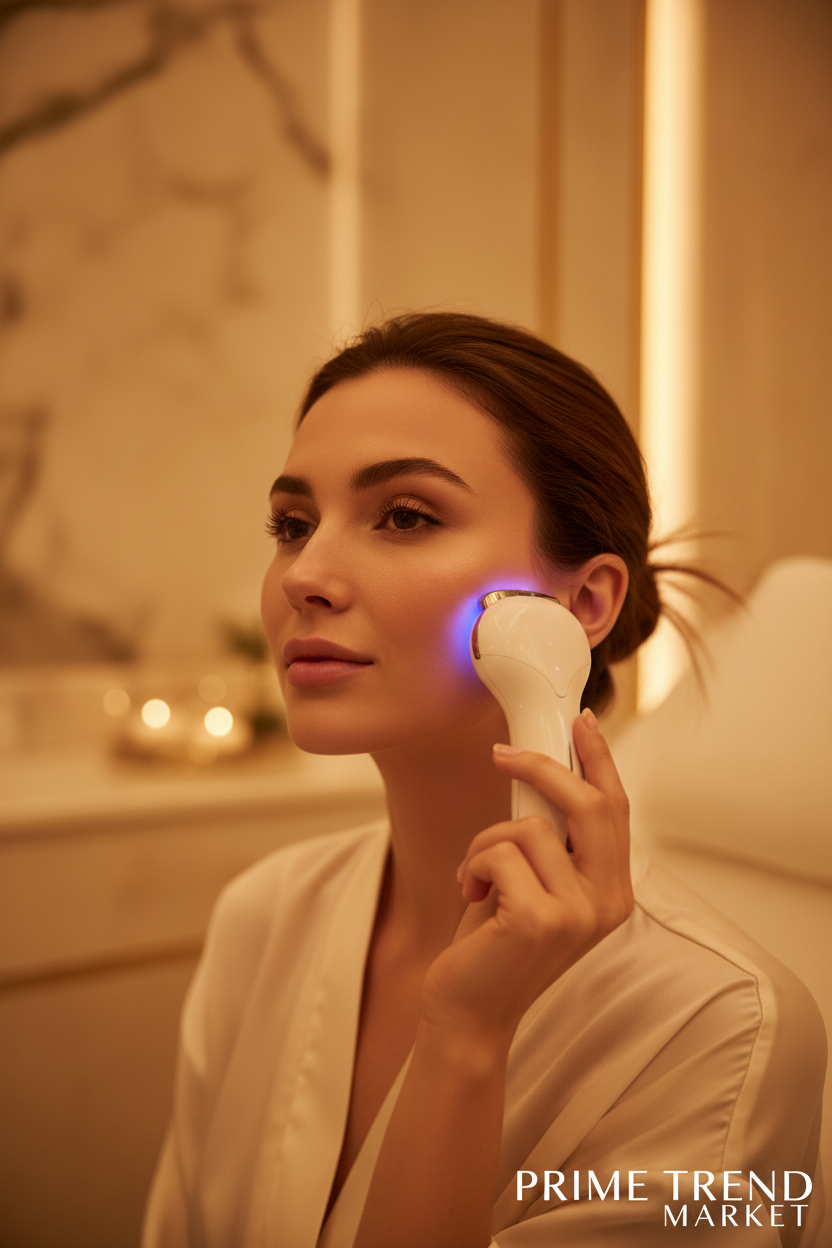 SculptGlow™ Multi-Pole RF EMS Face Sculptor — 4-Gear Anti-Aging Skin Tightening Device — Eliza & Tuan