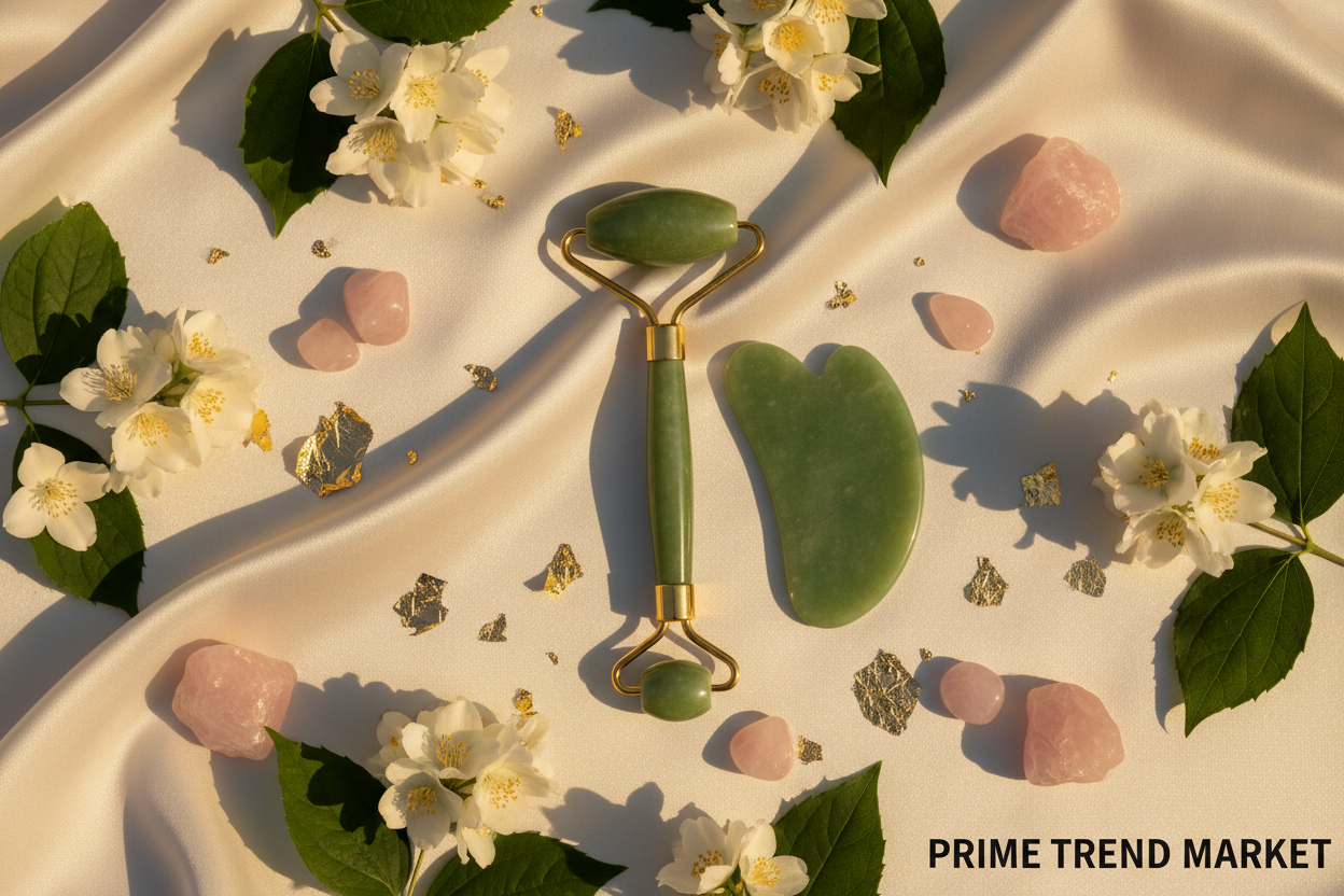 Luxury Crystal Gua Sha & Jade Roller Spa Set | Micro-needle Face Scraping Beauty Ritual — Prime Trend Market