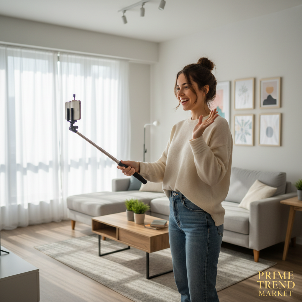 4-in-1 Selfie Stick Tripod with Remote | Desktop Phone Stand | Content Creator Essential — Prime Trend Market