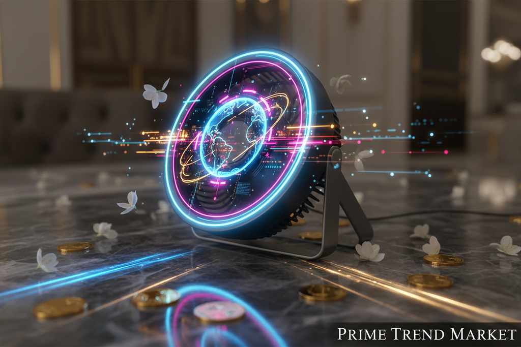 HoloVision™ 3D Holographic Fan Projector — Naked Eye Hologram Display for Home, Events & Retail — Prime Trend Market