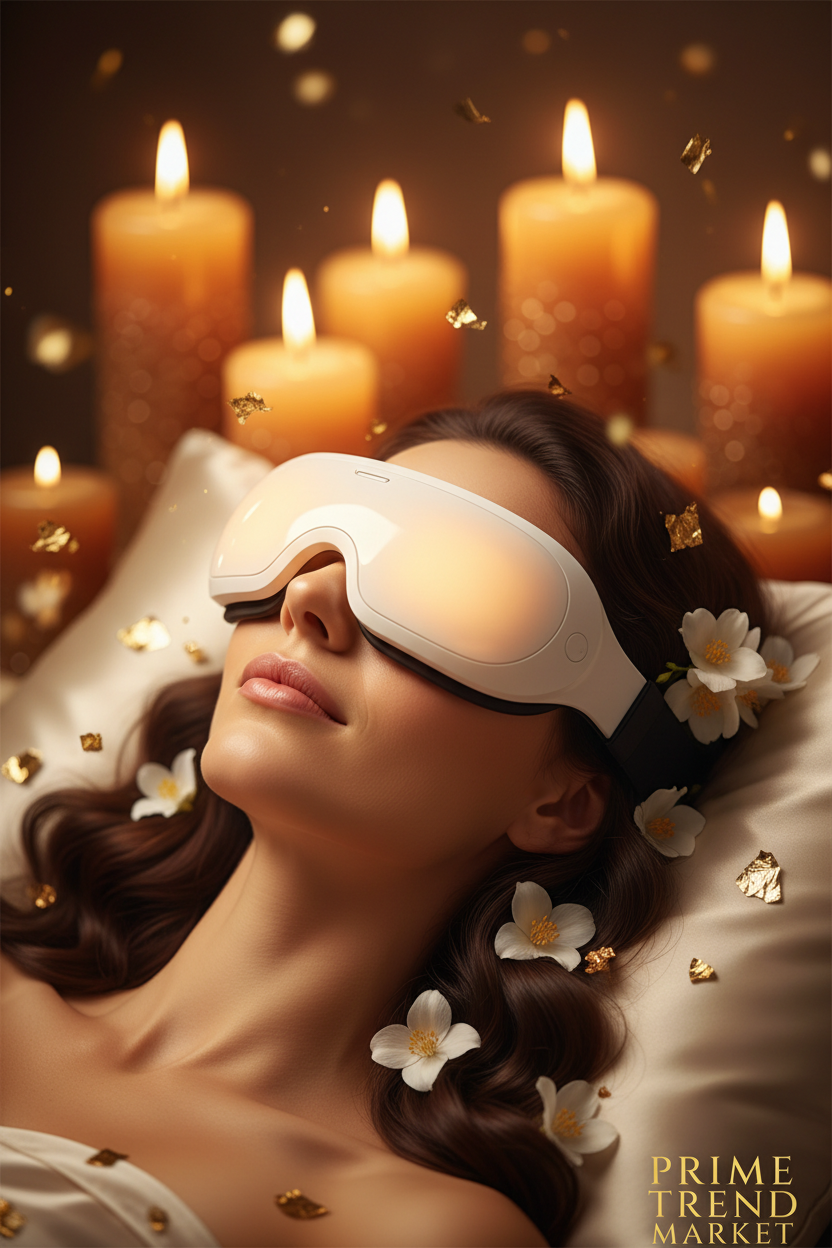 Luxury Smart Eye Massager — Hot Compress Vibration Pulse Therapy for Dark Circles, Puffiness & Eye Rejuvenation — Prime Trend Market