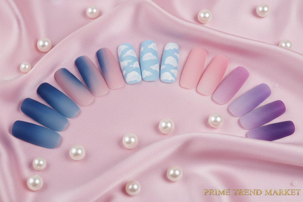 Soft Finish Wearable Press-On Nails — 5 Colors | Blue, Pink, Purple & More — Prime Trend Market