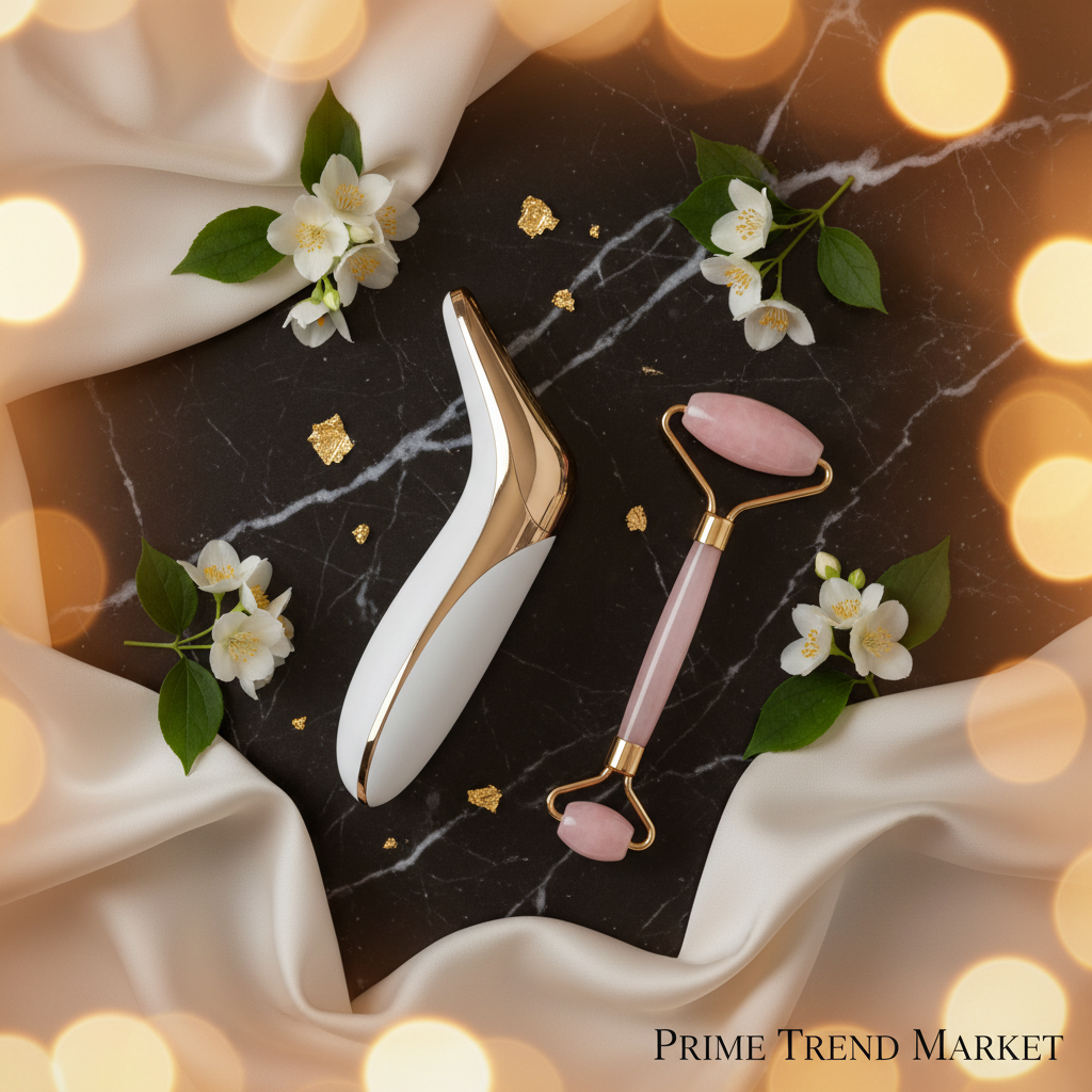 Face Lift Starter Kit | EMS Microcurrent Wand + Crystal Jade Roller Spa Set — Eliza & Tuan