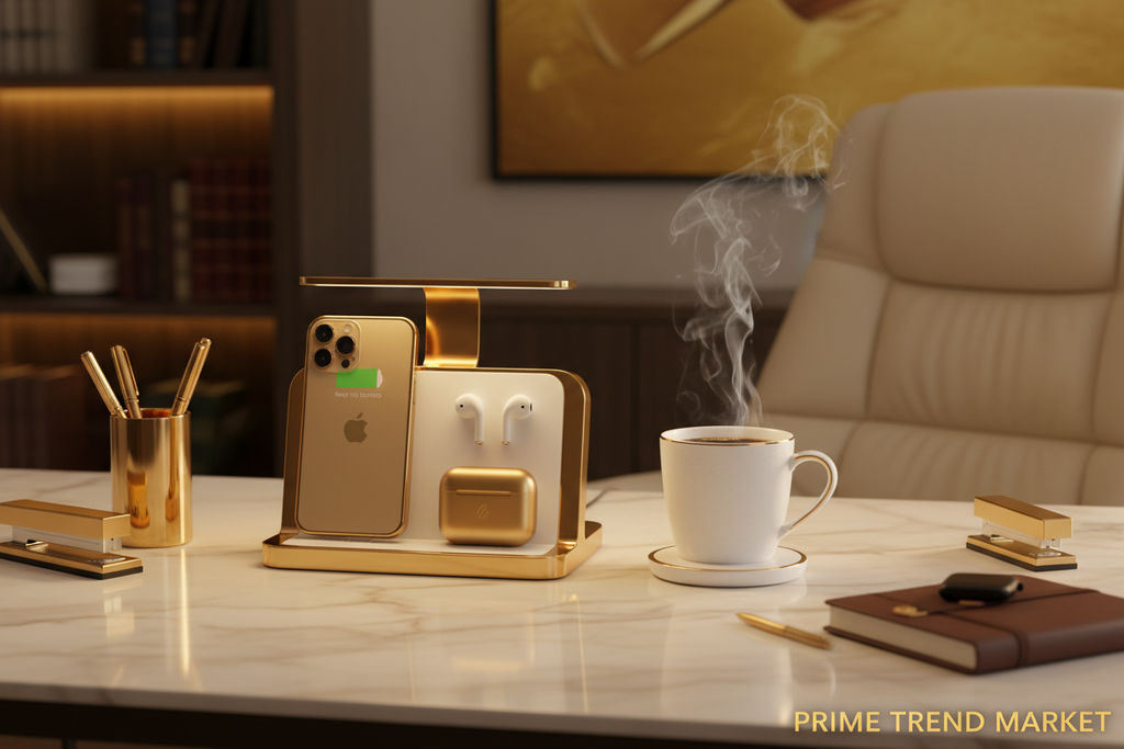 Luxury Wireless Charging Bundle | 3-in-1 Charging Station + Magnetic Power Bank + Smart Mug Warmer — Prime Trend Market
