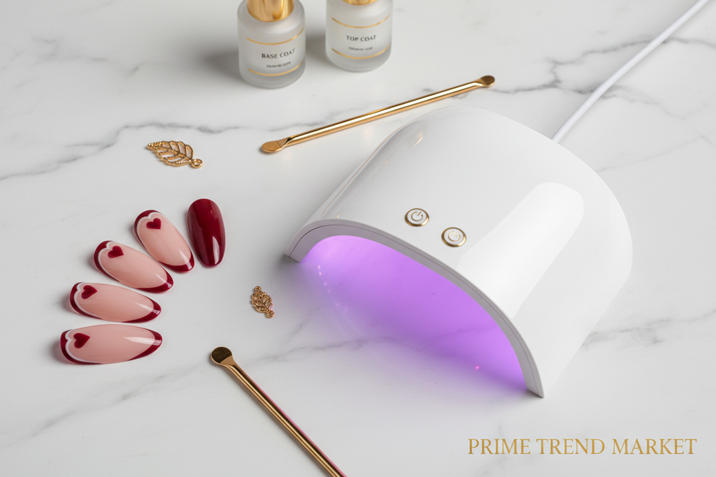 Nail Starter Bundle – UV LED Nail Lamp + Press-On Nails | At-Home Nail Kit