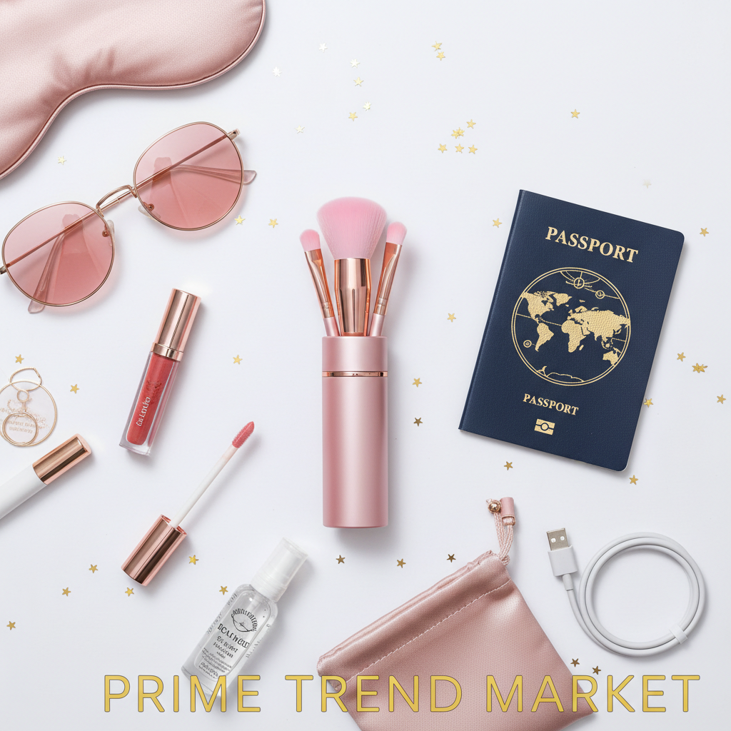 4-in-1 Portable Makeup Brush Set — Travel-Ready Pink Beauty Brushes — Prime Trend Market