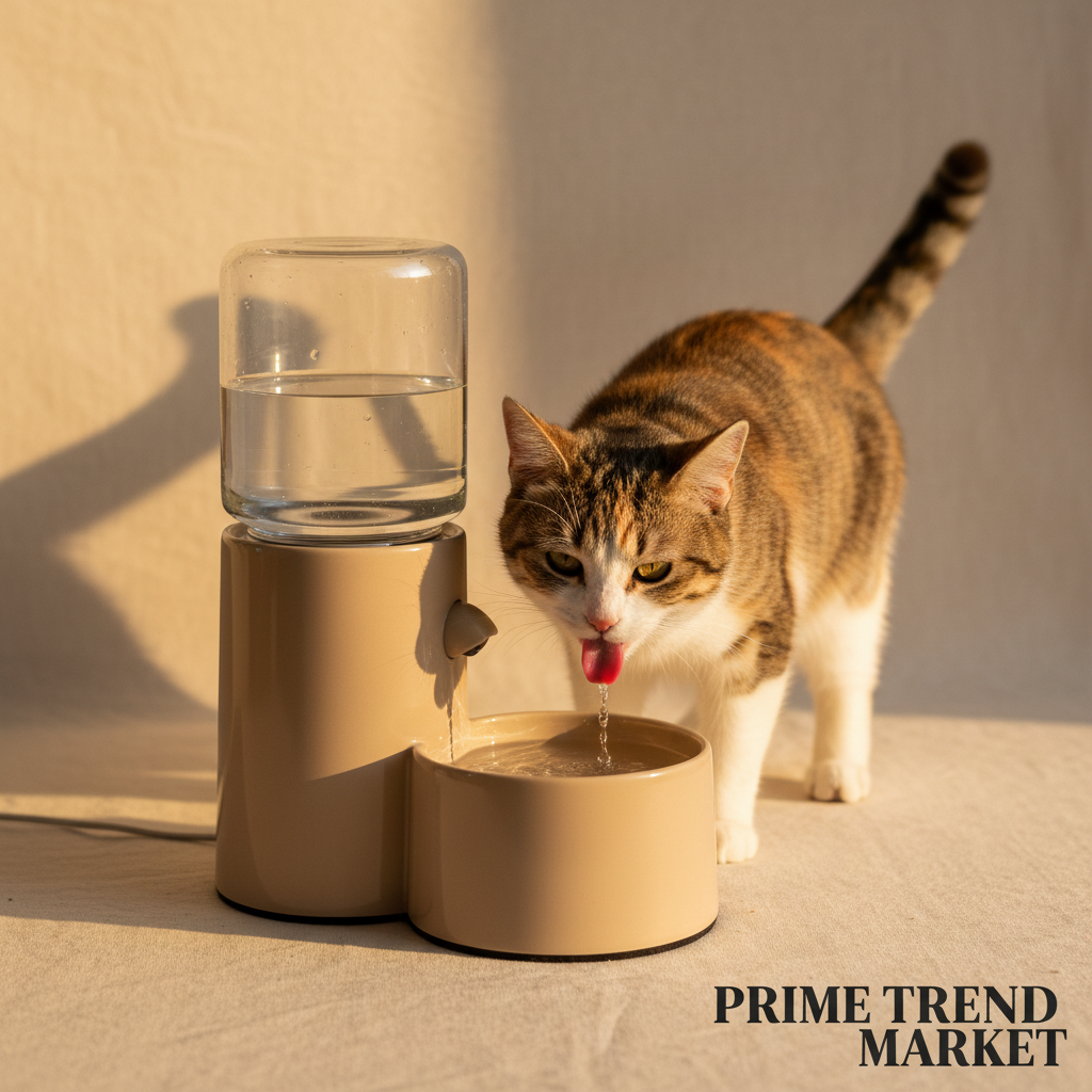 3.5L Gravity Pet Water Dispenser — Self-Dispensing Automatic Waterer for Cats & Dogs — Prime Trend Market
