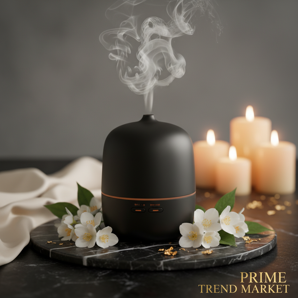 Luxury Automatic Intelligent Ultrasonic Aroma Diffuser — Essential Oil, Remote Control, USB, Whisper-Quiet — Prime Trend Market