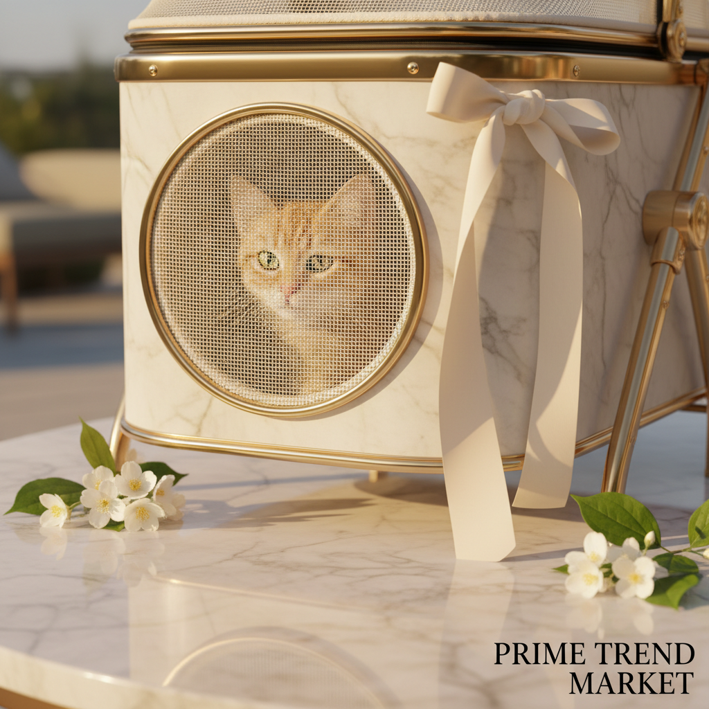 Luxury Pet Stroller Cart for Cats & Dogs — Foldable, All-Terrain, Breathable — Prime Trend Market