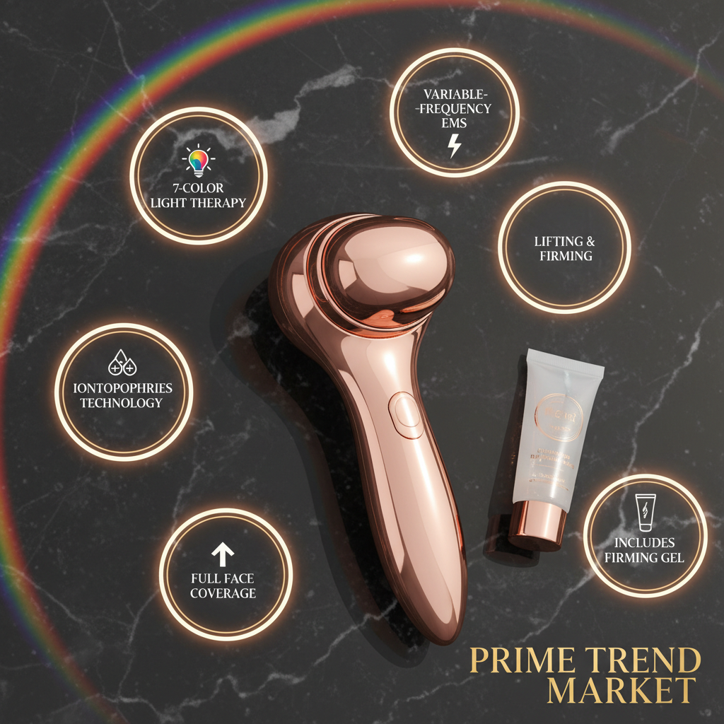 SpectraLift™ 7-Color EMS Microcurrent Face Sculptor — Multi-Frequency Lifting & Firming Beauty Device — Eliza & Tuan