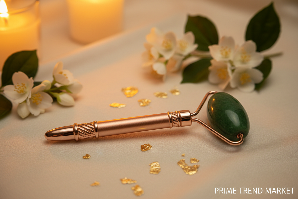 Luxury Electric Jade Face Roller — Vibrating Jade Beauty Stick for Face Lifting & Glow — Prime Trend Market