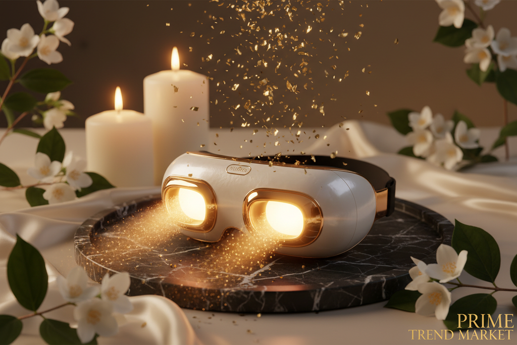 Luxury Smart Eye Massager — Hot Compress Vibration Pulse Therapy for Dark Circles, Puffiness & Eye Rejuvenation — Prime Trend Market