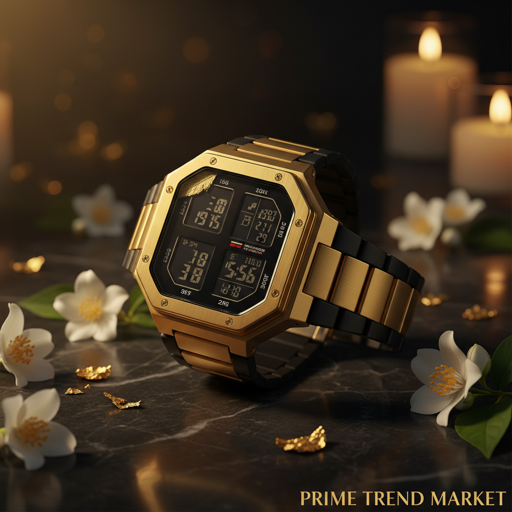 Dual Display Square Sports Watch — Luminous, Waterproof 30M, Chronograph — Prime Trend Market