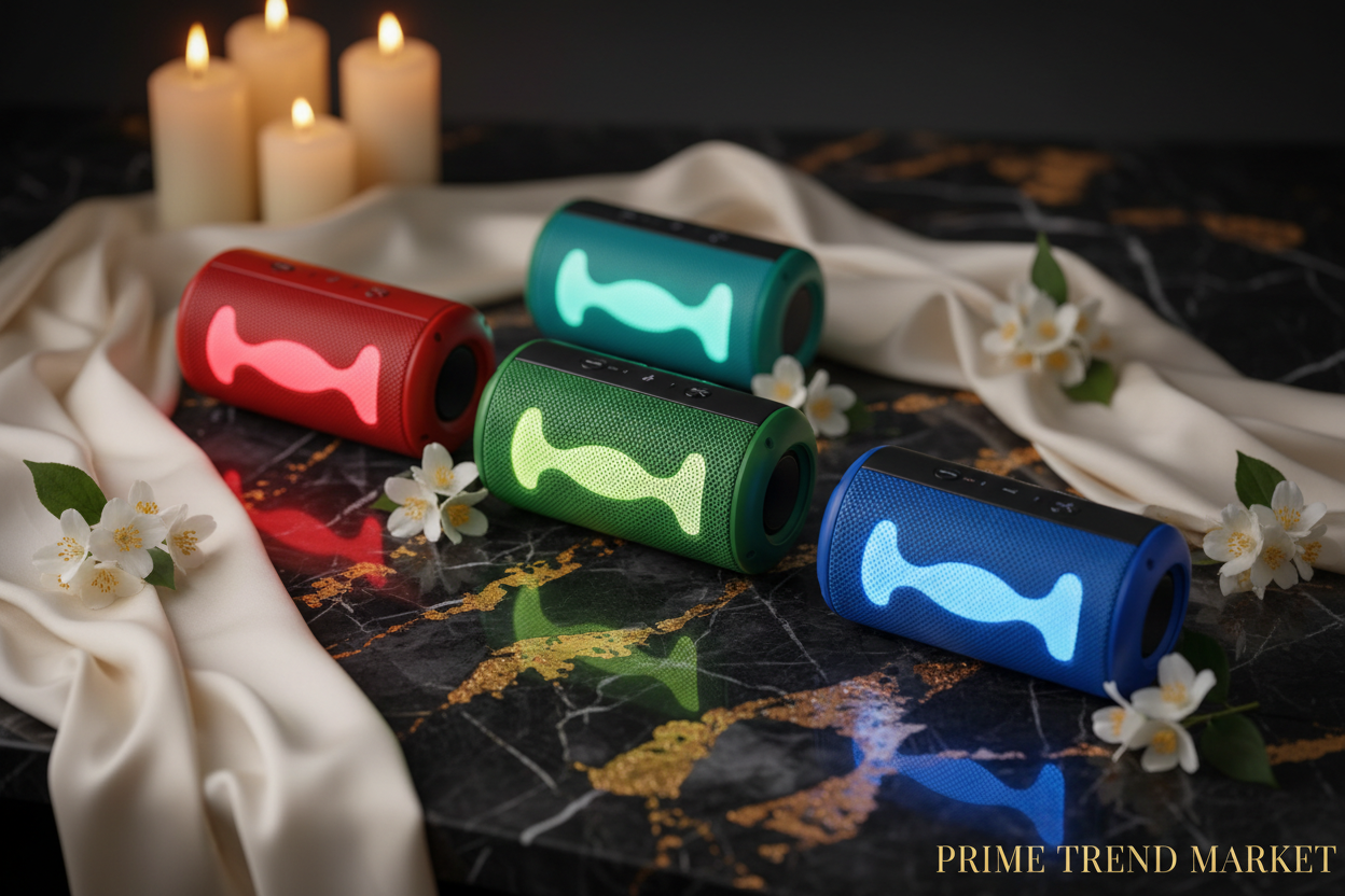 BassGlow™ RGB Bluetooth Speaker — Wireless Portable Bass Sound with Neon Light Show — Eliza & Tuan