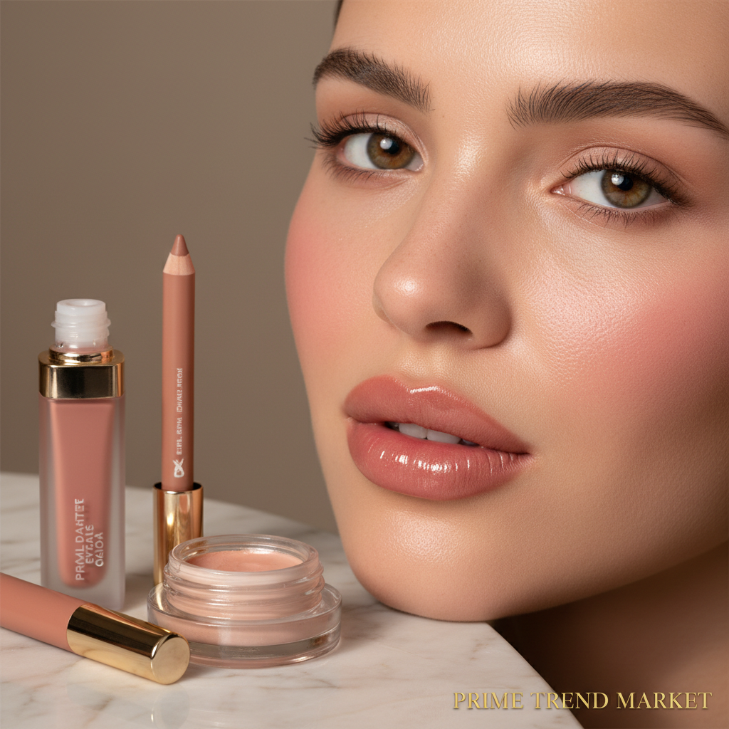 PHOFAY Lip Trio — Lip Tint + Nude Lipliner Kit + Gloss Visage Blush — Prime Trend Market