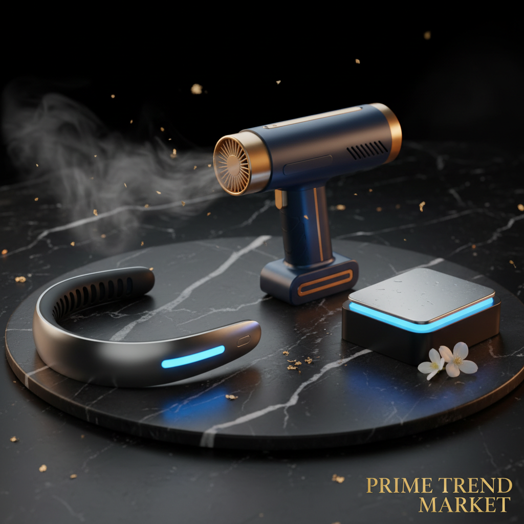 Summer Cool Bundle | ArcBreeze™ Neck Fan + Turbo Jet Handheld Fan + Ice Compress Cooling Fan — Prime Trend Market