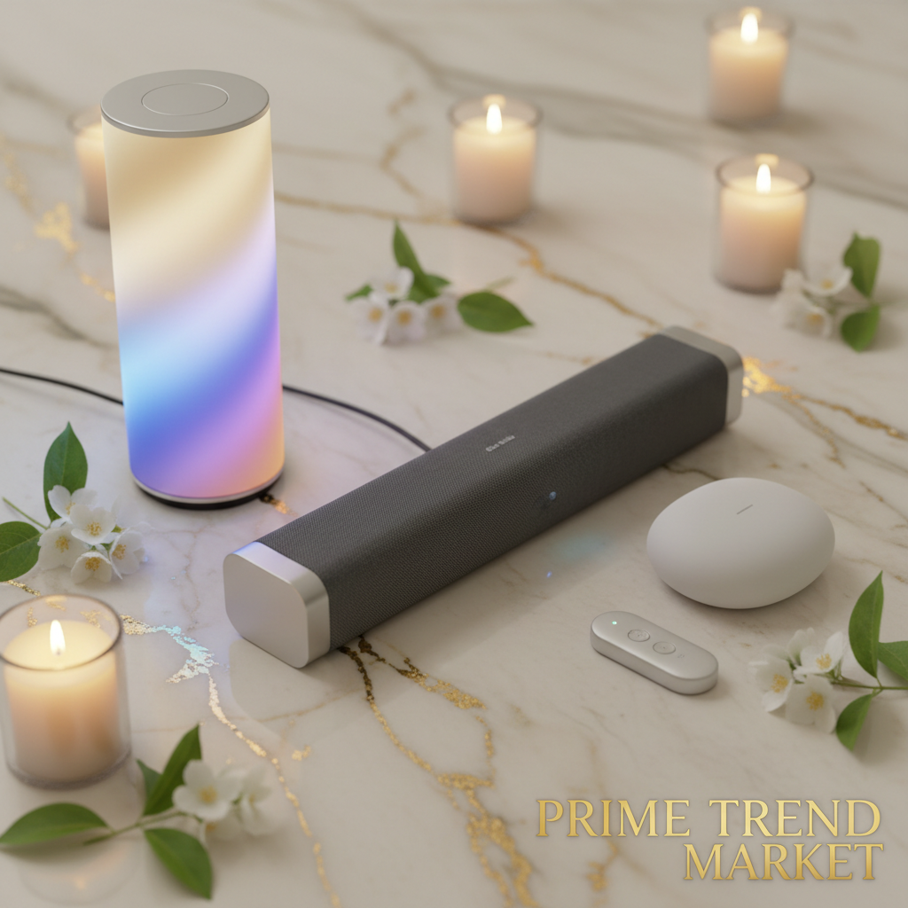 Luxury Home Audio Bundle | Echo Wall Soundbar + RGB Lamp Speaker + White Noise Sleep Speaker — Prime Trend Market