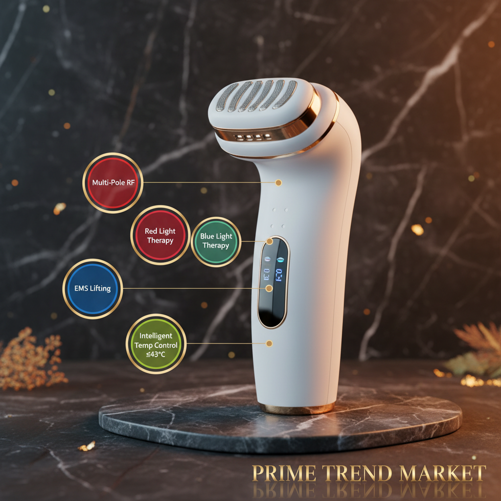 SculptGlow™ Multi-Pole RF EMS Face Sculptor — 4-Gear Anti-Aging Skin Tightening Device — Eliza & Tuan