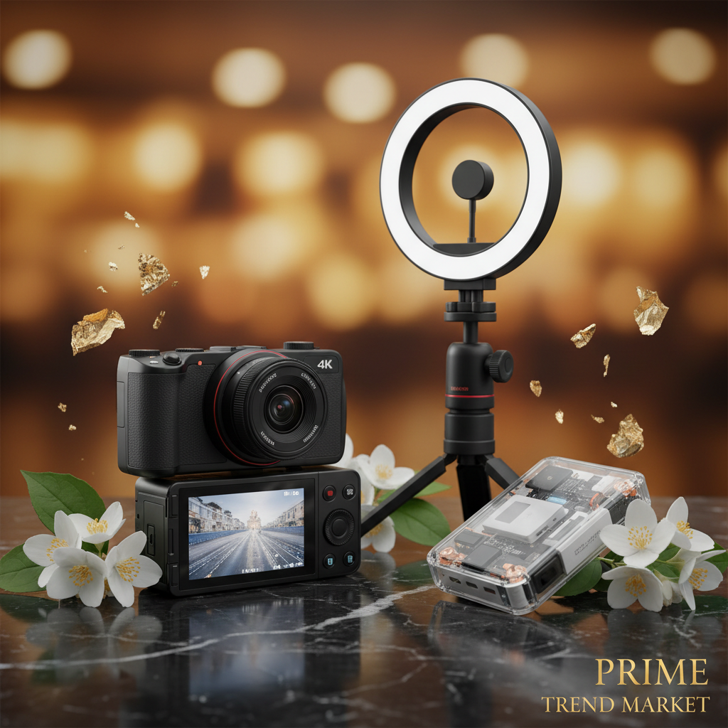 Vlogger Starter Kit | 4K Vlogging Camera + Selfie Stick Tripod + Magnetic Power Bank — Prime Trend Market
