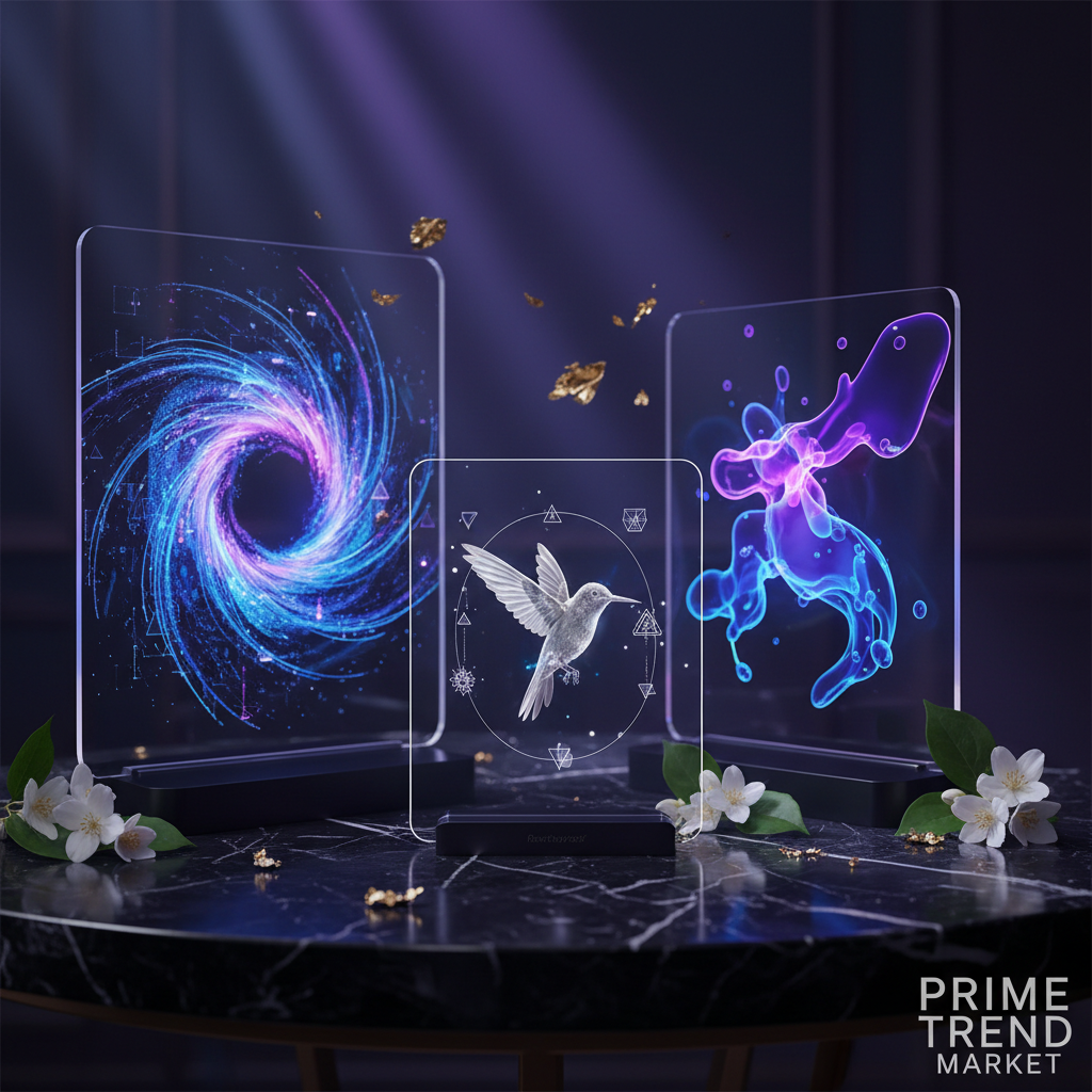 Large Hologram Pro Bundle | Large Format Hologram Display + Transparent Mini Hologram + 3D Hologram Fan — Prime Trend Market