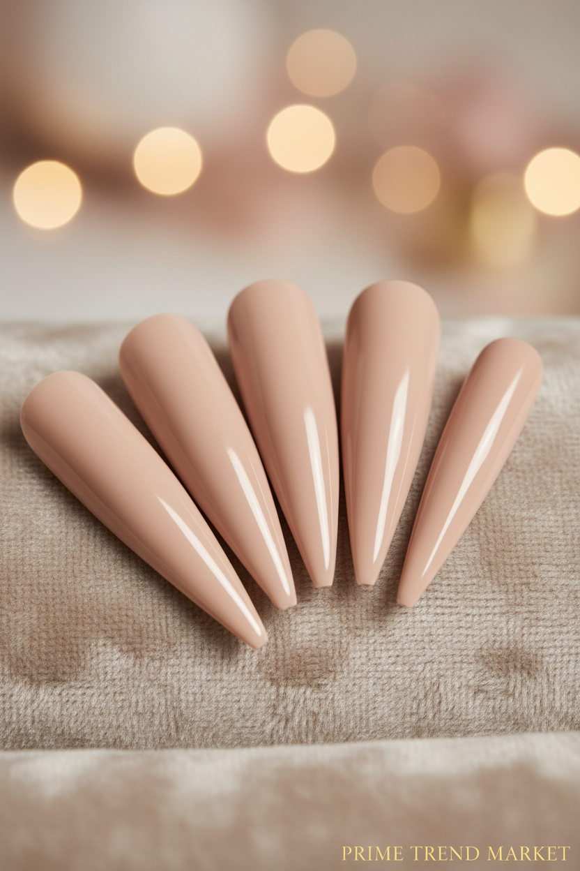 Nude Stiletto Press-On Nails — Wearable Fake Nails | XS S M L — Prime Trend Market