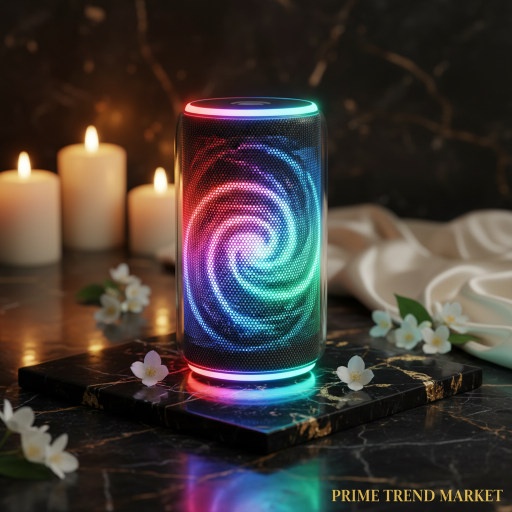 BassGlow™ RGB Bluetooth Speaker — Wireless Portable Bass Sound with Neon Light Show — Eliza & Tuan