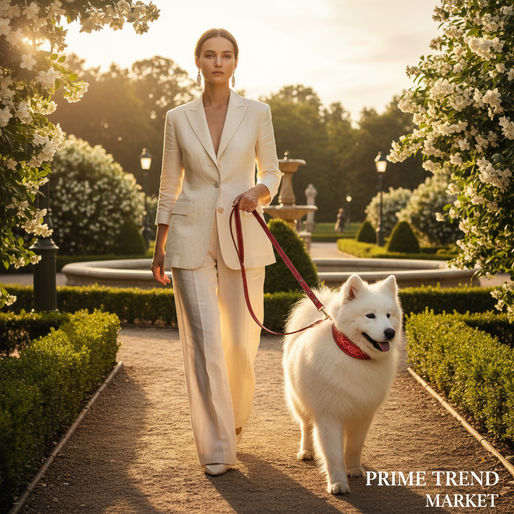 Dual-Color Embossed Pet Leash Set — Waterproof PVC Collar & Leash with DIY Accessories for Dogs — Prime Trend Market
