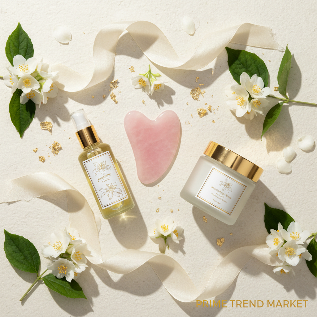 Luxury Gua Sha Ritual Beauty Bundle | Heated Gua Sha + Jasmine Oil + Massage Cream — Prime Trend Market