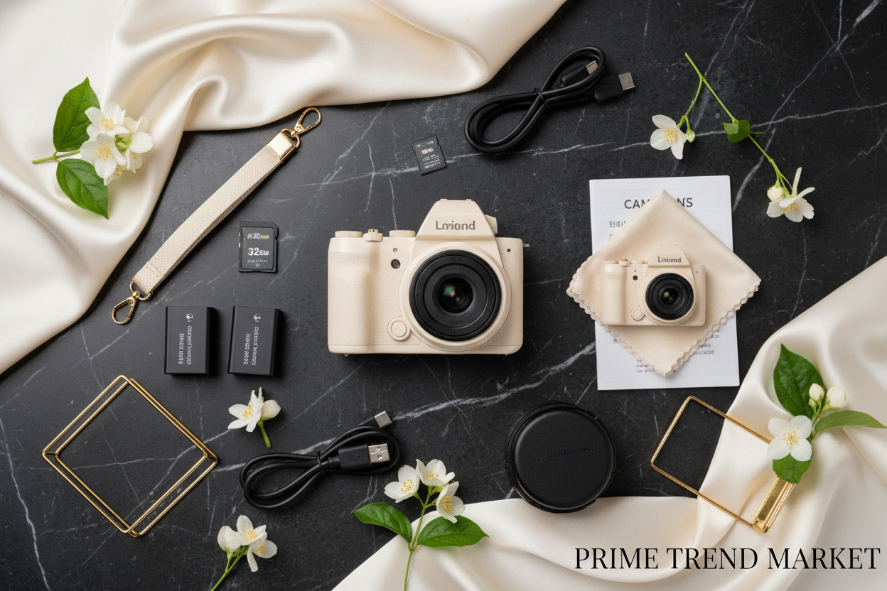 5K WiFi Vlogging Camera with Flip Screen, Fill Light & 2 Batteries — Prime Trend Market