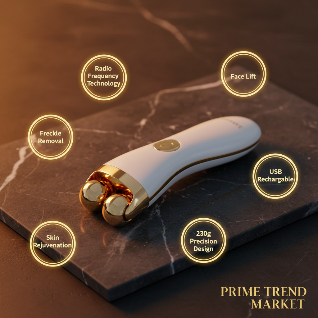 GlowRoller™ RF Face Lift Beauty Wand — Skin Tone Perfecting & Rejuvenation Device — Eliza & Tuan