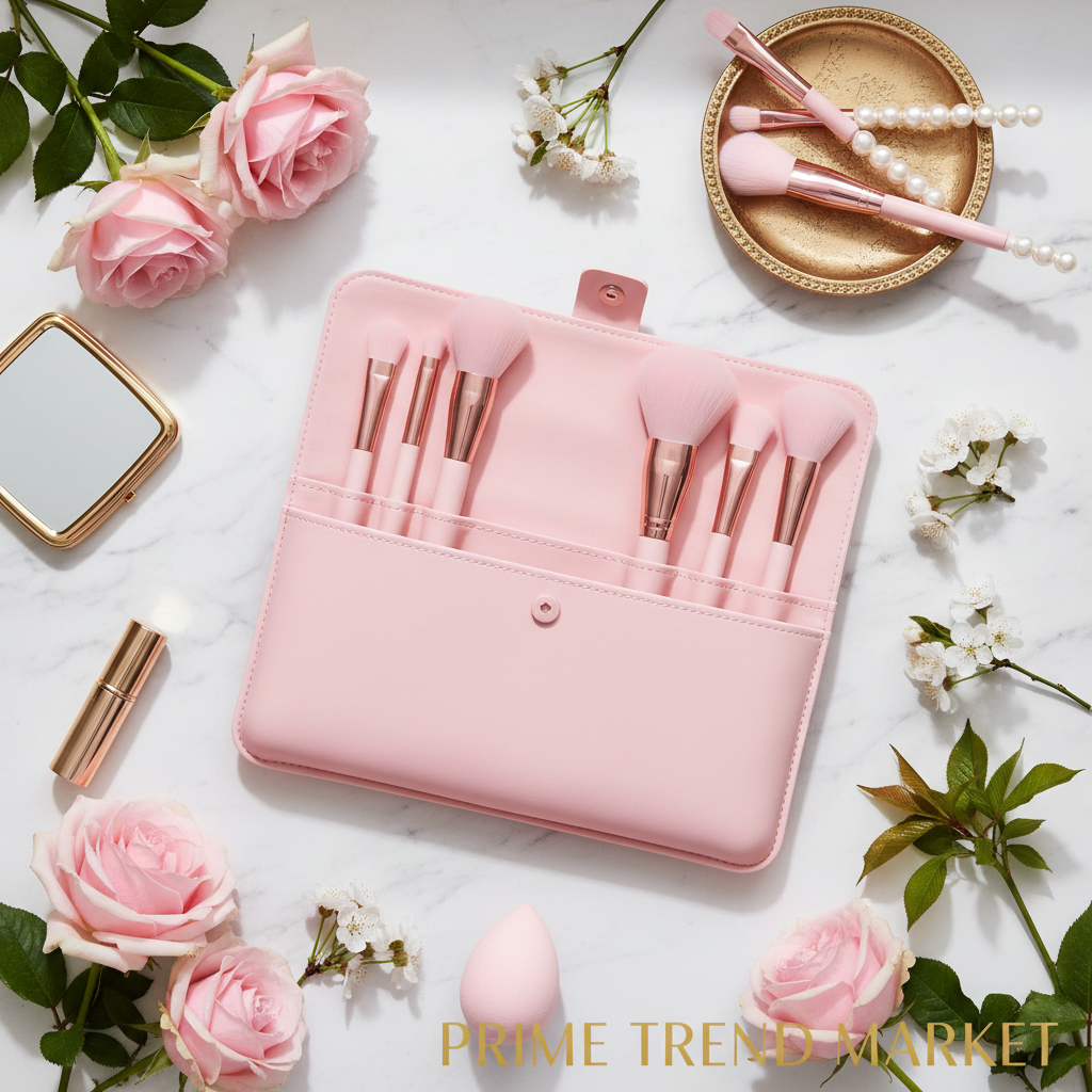 Silicone Travel Makeup Brush Holder & Beauty Blender Organizer Case — Prime Trend Market