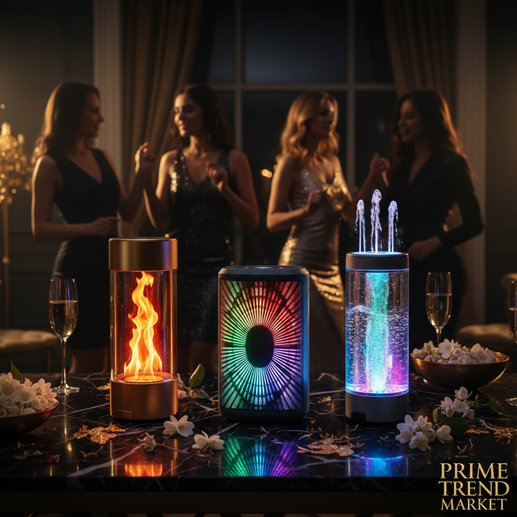 Luxury Party Speaker Bundle | RGB Party Speaker + LED Flame Torch + Dancing Water LED Speaker — Eliza & Tuan