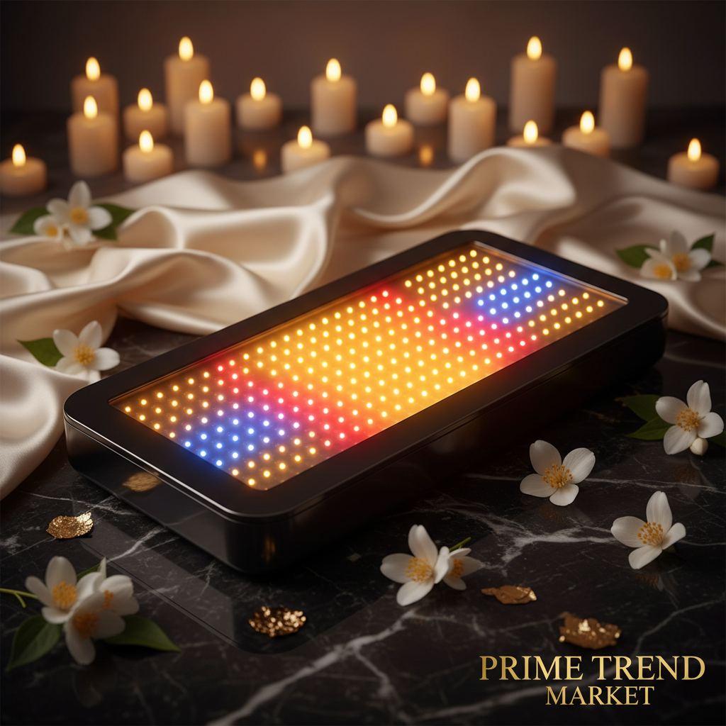 Large-Panel Red & Blue LED Light Therapy Device — Professional Acne & Skin Rejuvenation Treatment — Eliza & Tuan